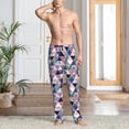 thumbnail image 2 of Naloa Plaid Flamingo Pajama Pants Men, PJ Bottoms, Sleep & Lounge Pants-Medium, 2 of 6