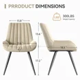 thumbnail image 2 of 2-Piece / 4-Piece Modern Dining Chair Sets with Thickened Cushions Premium Fabric Upholstered Kitchen Chairs Sturdy Metal Legs 300 lbs Capacity for Dining Room Living Room Office, 2 of 6