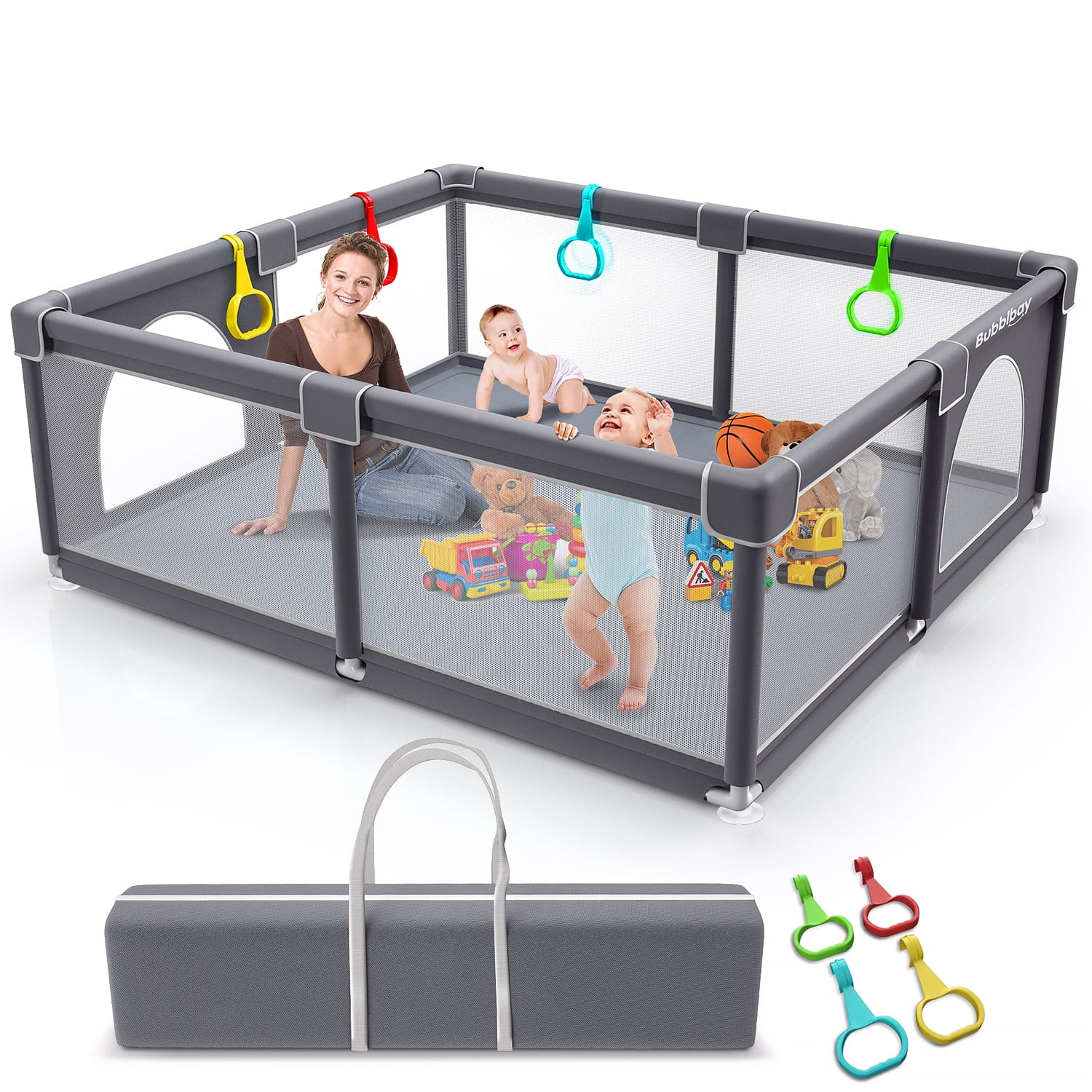 Baby Playpen, Bubblbay 79x71" Extra Large Playpen for Toddlers