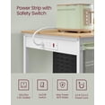 thumbnail image 3 of Kitchen Island with 3 Shelves, 47.2 Inches Width Kitchen Shelf with Power Strip, Large Worktop, Stable Steel Structure, Industrial, Easy to Assemble, 3 of 6