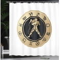 thumbnail image 3 of Ambesonne Zodiac Aquarius Shower Curtain, Horoscope Signs, 69"Wx75"L, Sand Brown and Black, 3 of 4