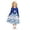 czb# Blue825, variant on CUZIBR Kids Seasonal Dress Girls With Solid Color Jacket Floral Pattern Sleeveless Long Sleeve Dress Outfit Sets Fall Clothes Sets,Red,9-10 Years