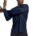 thumbnail image 5 of BRDFRL Swim Shirt Men UPF 50 Long Sleeve Sun Protection Shirts UV Shirts Cooling Shirts for Men Workout Shirts Hiking Athletic Tee Tops T-Shirts Rash Guard High Visibility Shirts for Men Navy M, 5 of 6