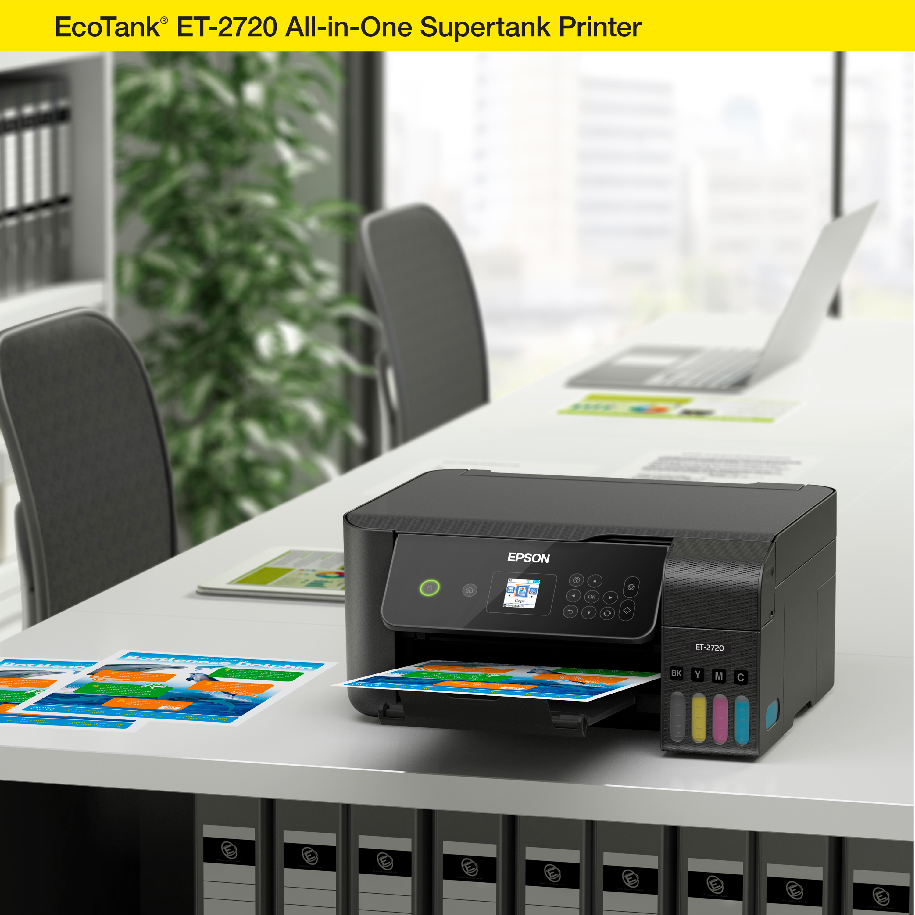 Epson EcoTank ET-2720 Wireless All-in-One Color Supertank Printer - Black - image 3 of 7