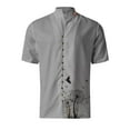 thumbnail image 4 of SHIXIAOO Chemise à Manches Courtes pour Hommes à Impression Numérique 3D avec Poche, Boucle et Col à Revers, Vêtement d'Exercice, Mode pour Hommes, 4 of 4