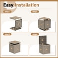 thumbnail image 6 of fazzn 50 Gallon Resin Deck Box Outdoor Indoor Waterproof Storage Box for Patio Furniture Pool Accessories Storage for Cushion Garden Tools (Brown), 6 of 7