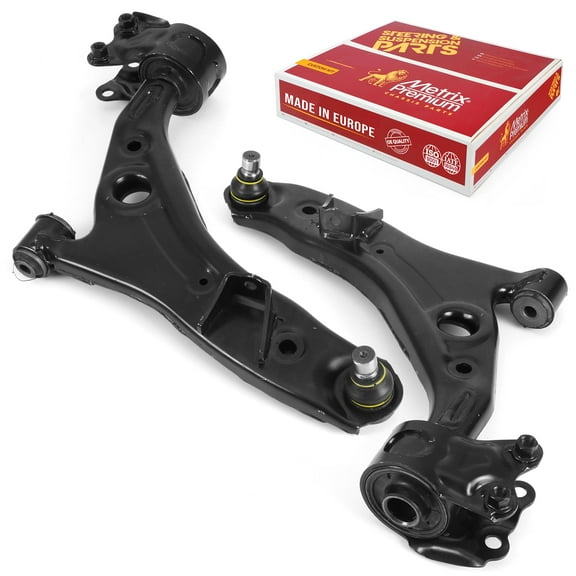 Metrix Premium Chassis Parts - Front Left & Right Lower Control Arm w Ball Joint & Bushing Assembly Kit Fits 2007-2014 Ford Edge, 2007-2015 Lincoln MKX, Replacement RK620487, RK620486, Made in Europe