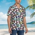 thumbnail image 3 of Sikiie Panda And Glasses Print Men's Hawaiian Shirt, Summer Beach Button Pocket Short Sleeve T-Shirt,X-Large, 3 of 7