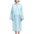 thumbnail image 2 of DDAPJ pyju EVA Raincoat Waterproof Rain Poncho Long Raincoat Reusable Unisex Rain Gear Rain Cape for Women & Men Light Blue Free Size, 2 of 3