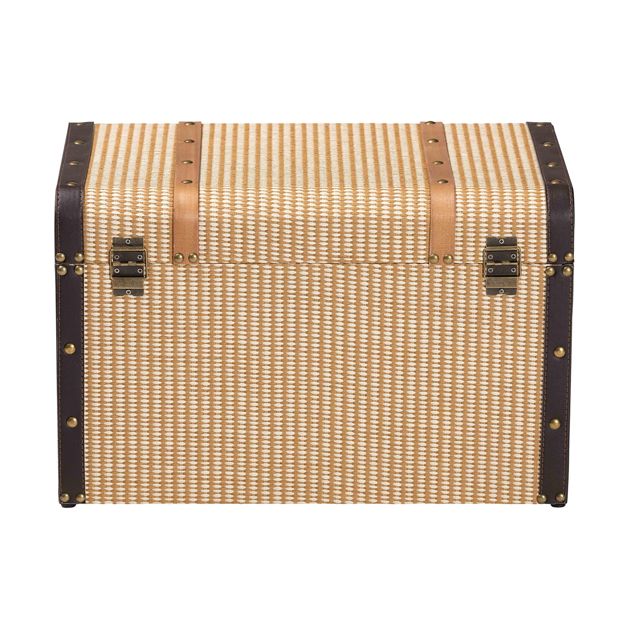 Baxton Studio Manton Mid-Century Storage Trunk, Light Brown
