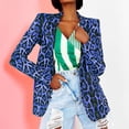 thumbnail image 2 of Heliisoer Manteau Mode Décontracté pour Femmes à Manches Longues, Imprimé Léopard, Col Rabattu, 2 of 6