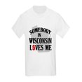 thumbnail image 1 of CafePress - Somebody In Wisconsin Kids T Shirt - Kids Light T-Shirt, 1 of 1