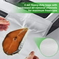 thumbnail image 5 of 2 Giant 11"x50' Rolls Vacuum Sealer Bags Embossed Food Seal Storage Saver 4 Mil, 5 of 7