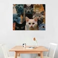 thumbnail image 2 of Orinice Cats Colors Sizes Fine Art Aesthetic Poster & Print Wall Painting for Classroom Kitchen Office Farmhouse Bathroom Room Decor Pictures Wall Art Painting Canvas Wall Art Living, 2 of 6