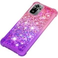 thumbnail image 6 of for Xiaomi Redmi Note 10 4G/Xiaomi Redmi Note 10S Case,Creativity Clear Gradient Quicksand Glitter Flowing Liquid Floating Case Bling Diamond Sparkle Cover for Redmi Note 10 4G JB Pink Mauve, 6 of 14