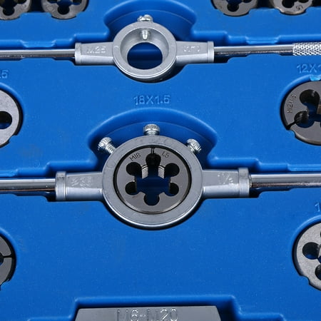 

Tap Holder Tapping Tool 110pcs/set M2-M18 Screw Nut Thread Taps Dies With Wrench Handle Heavy Duty Hand Tool Kit