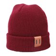 thumbnail image 1 of Winter Hat Children Adult Cap Thick Knitted Elastic Windproof Cozy Cold Resistant Solid Color Regular Fit Outdoor Beanie, 1 of 10