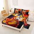 thumbnail image 2 of Erosebridal Basketball Graffiti Splash Full Size Sheets 4-Piece for Kids Teens,Boys Girls Sport Gamer Bed Sheets,Ultra Soft Home Decor, 2 of 5