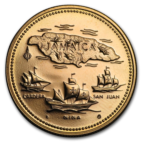 1972 Jamaica Proof Gold 20 Dollars 10th Anniv of Independence