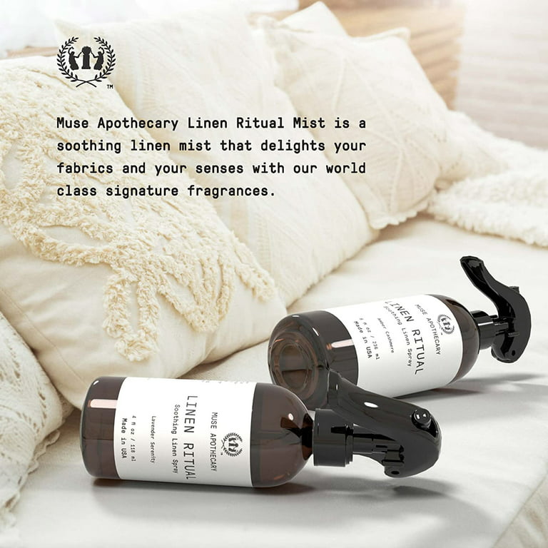 Muse Apothecary Linen Mist Luxury Aromatherapy Fabric Refresher Spray with Essential Oils, 4 oz Lavender Serenity 2-Pack, Size: 4 fl oz