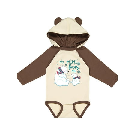 

Inktastic My Mimi Loves Me- cute polar bears Gift Baby Boy or Baby Girl Long Sleeve Bodysuit