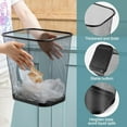 thumbnail image 3 of 6 Pcs Mesh Square Trash Cans 4 Gallons Wire Wastebasket for Home Black Metal Office Garbage Cans Rectangular Trash Bin for Kitchen Bathroom Bedroom, 11.7 x 8.5 x 11.8 Inch (Black), 3 of 7