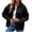 Black, variant on ZRGHAOYLQ Women's Jean Jacket Coat Frayed Hem Shacket Button Up Cropped Denim Jackets Distressed Ripped Jean Coats Loose Fit Long Sleeve Streetwear with Pockets