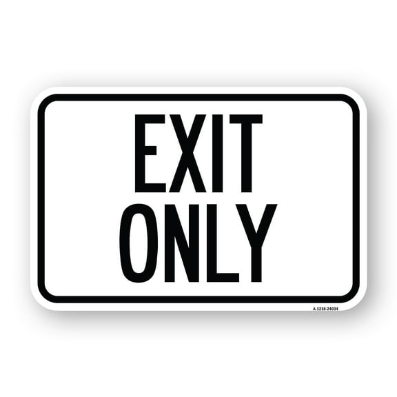 SignMission A-1824-24034 18 x 24 in. Aluminum Sign - Exit Only
