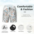 thumbnail image 4 of Kdxio Floral With Rabbits Print Men'S Swim Trunks With Compression Liner 7 Inch Inseam Quick Dry Swim Shorts, 4 of 7