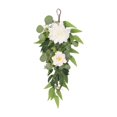 thumbnail image 1 of Guirnalda floral artificial en forma lágrima, corona flores en forma lágrima, adorno para chimenea, fiesta, oficina, regalos inauguración, 1 of 8