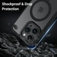 thumbnail image 2 of for iPhone 15 Pro Case, 15 Pro Phone Case [Compatible with Magafe] [Military Grade Protection] Magnetic Shockproof Translucent Matte Slim Protective Case Cover for iPhone 15 Pro 6.1"-Black, 2 of 14