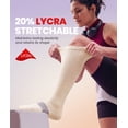 thumbnail image 6 of PULIOU Compression Socks 20-30 mmHg Knee High for Women & Men, 2 Pairs, Breathable, for Nurse, Running, Travel, Sports & Everyday Wear, Beige, 6 of 9