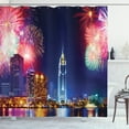 thumbnail image 1 of Ambesonne City Shower Curtain, Fireworks in Ho Chi Minh City, 69"Wx84"L, Multicolor, 1 of 3