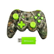 Angle View: PowerA Realtree Wireless Game Controller with Dual Rumble and Soft-Touch Finish for Playstation 3 (PS3), Green (Non-Retail Packaging)