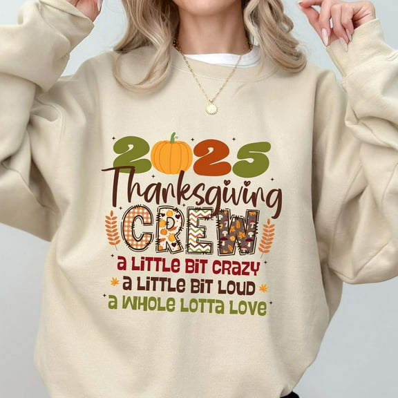 DOPASHIRT Thanks.Giving Crew 2025 Sweatshirt: Autumn Family Group Sweatshirt Trendy Sweatshirt, Birthday Gift