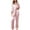 Pink, variant on Pajamas for Women Set – Button Up Pajama Tops with Matching Bottoms Weekend Comfort or Travel Ease Women's Fashionable Silk 2 Piece Satin Long Sleeve Down Casual Suit With Pants