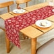 thumbnail image 3 of Merry Christmas Snowflakes Poinsettia Red Stripes Decorative Table Runner for Home Dining Table Festival Party Multiple Size, 3 of 3