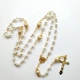 thumbnail image 4 of Vintage Pearl Beads Rosary Necklace Jesus Christ Crucifix for Cross Pendant Neck, 4 of 4