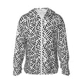 thumbnail image 2 of Uemuo Weave Geometric Pattern Women's Full Zip UPF 50+ Sun Protection Hoodie Jacket Long Sleeve Sun Shirt Hiking Outdoor Performance with Pockets-Medium, 2 of 9