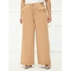 ELOQUII Elements Women's Plus Size Crop Wide Leg Pants