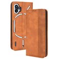 thumbnail image 1 of Compatible with Nothing Phone 1 Case Magnetic Closure Vintage Pattern PU Leather Wallet Cover with Card Slots-Brown, 1 of 5