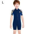 thumbnail image 2 of Niños traje de buceo traje de buceo secado rápido espalda cremallera mono transpirable deportes pieles de buceo para buceo snorkeling surf natación oscuro azul l kenally OD003670-11, 2 of 7