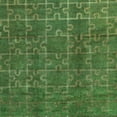thumbnail image 1 of Ahgly Company Machine Washable Indoor Square Abstract Turquoise Blue Modern Area Rugs, 7' Square, 1 of 4
