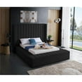 thumbnail image 3 of Meridian Furniture Kiki Solid Wood and Velvet Queen Bed in Black, 3 of 6