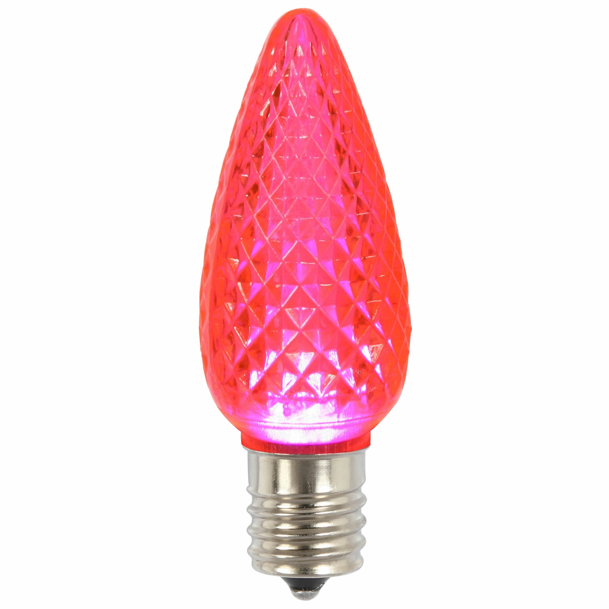 C9 Faceted LED Pink Bulb .45W 25ea