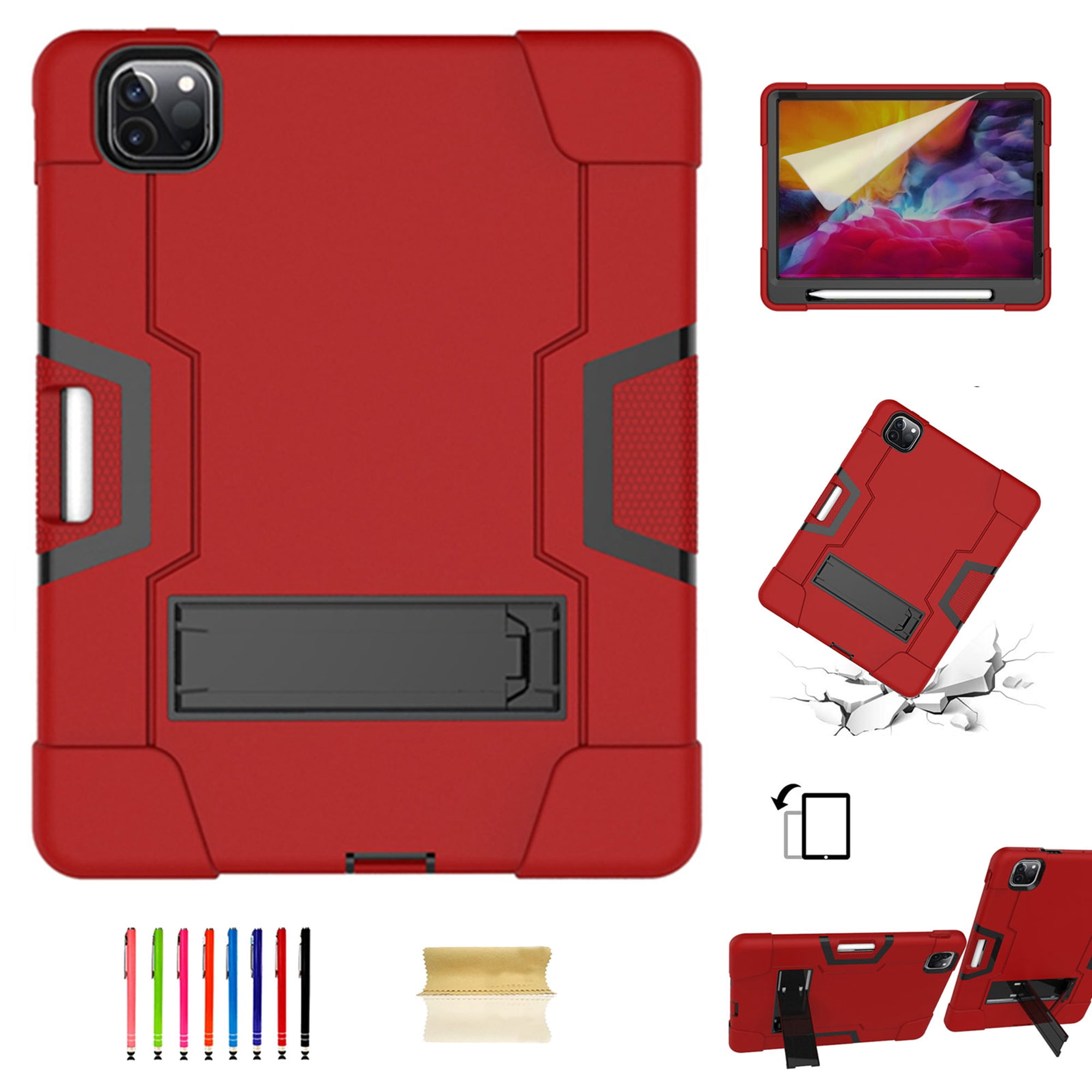 iPad Pro 11 inch 2nd Generation 2020 Shockproof Case with PET Screen Protector, Dteck Heavy Duty iPad Pro 11 inch 2nd Generation 2020 Shockproof Case with PET Screen Protector, Dteck Heavy Duty