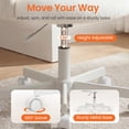 thumbnail image 6 of Favory Office Vanity Chair with Wheels Comfy Desk Chair for Girls Cute Computer Small Armless Adjustable Height Swivel for Home Bedroom Task-White, 6 of 7