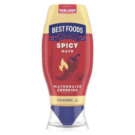 Best Foods Medium Spicy Mayonnaise Dressing Condiments Made with Real Chili Peppers, 11.5 oz Squeeze Bottle