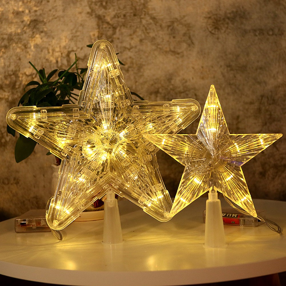 Large LED Light Up Christmas Tree Topper Star Ornament Christmas Tree Decoration