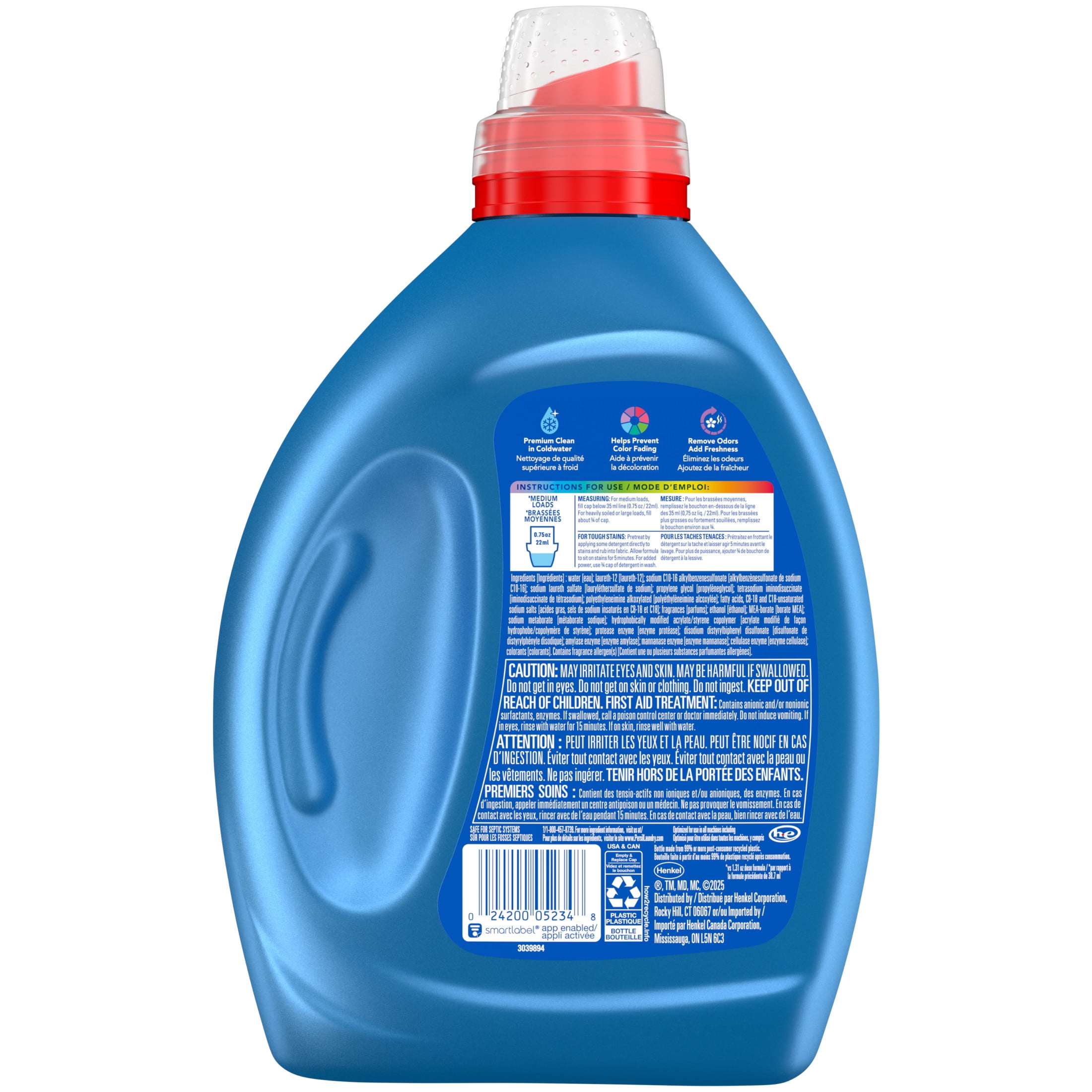 Persil Deep Clean Intense Fresh Ultra Concentrated Liquid Laundry Detergent, 50 fl oz, 66 loads
